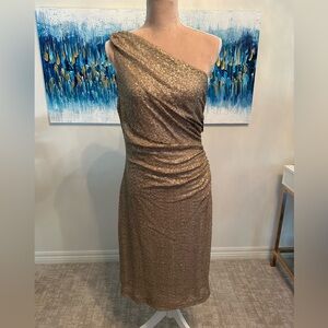 Ralph Lauren Evening One Shoulder Dress